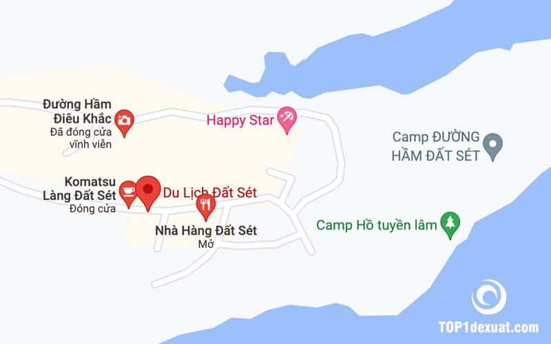Địa chỉ Du lịch Làng Đất Sét: Khu Tuyền Lâm, Phường 4, Đà Lạt, tỉnh Lâm Đồng. Ảnh: Google maps