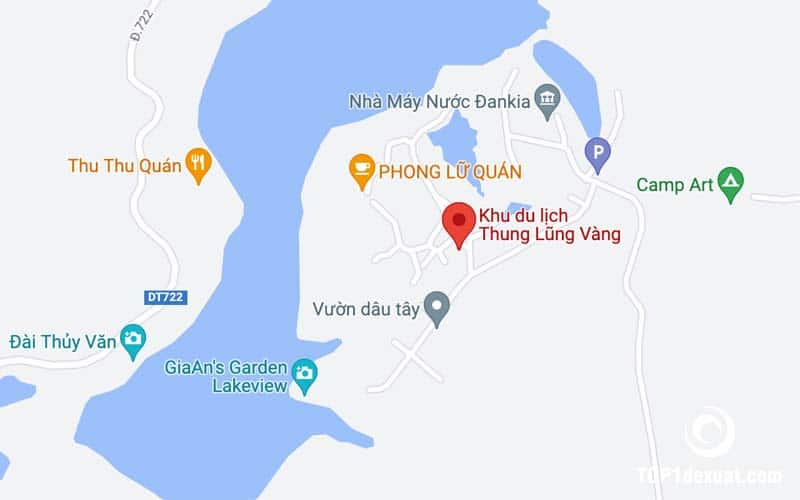 Địa chỉ Khu du lịch Thung Lũng Vàng ở Lạc Dương. Ảnh: Google maps