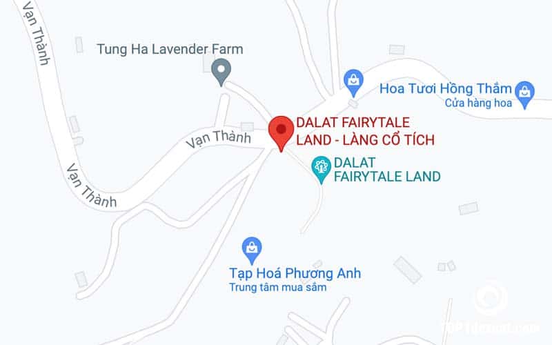 Địa chỉ Vùng Đất Cổ Tích Fairytale Land ở Đà Lạt. Ảnh: Google maps