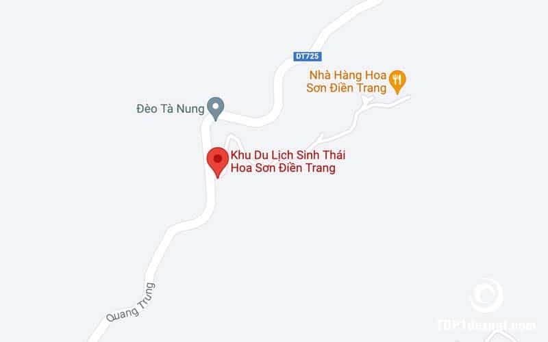 Địa chỉ Hoa Sơn Điền Trang: Tiểu khu 159 Phường 5, Đà Lạt. Ảnh: Google maps