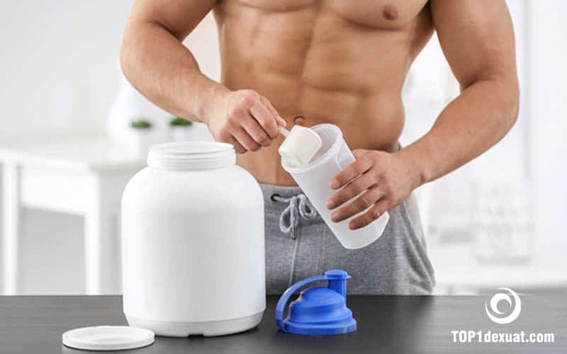 Giá trị dinh dưỡng của sữa lắc protein trong gym. Ảnh: Google tìm kiếm
