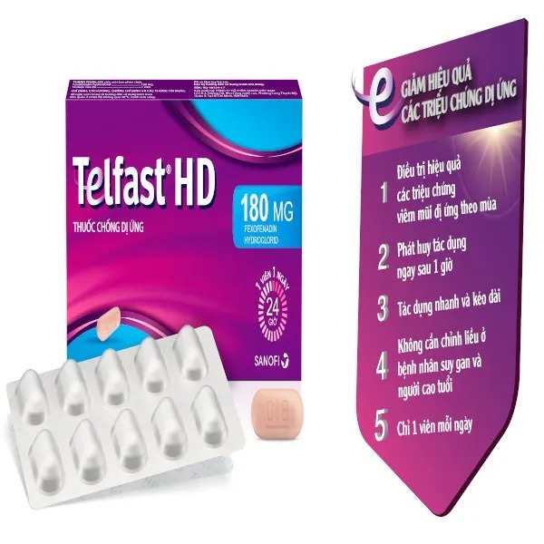 Thuốc viêm mũi dị ứng Telfast