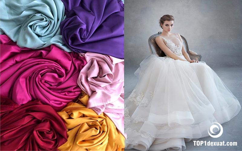 Chọn chất liệu vải may váy cưới cho cô dâu phổ biến nhất