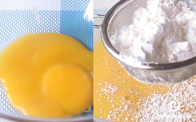 Làm hỗn hợp kem trứng 