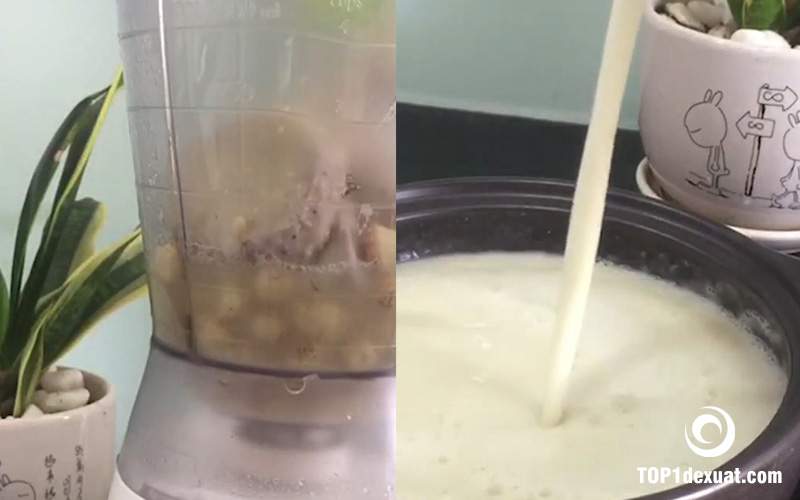 Cách làm Sữa khoai môn hạt sen
