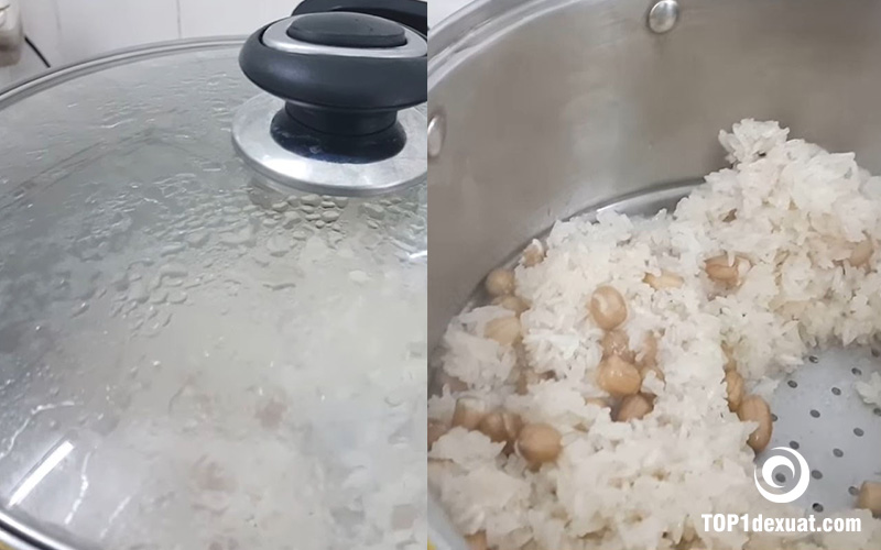Nấu xôi đậu phộng mặn