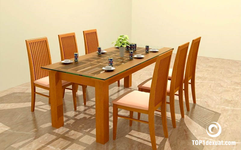 bàn ăn gia đình cho 6 người