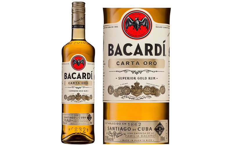 giá thành chai Rượu Rum Bacardi Carta Oro Gold chính hãng