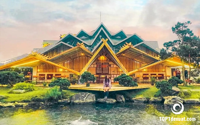 Nhà mái - Điểm nhấn độc đáo tại khu du lịch Lá Phong
