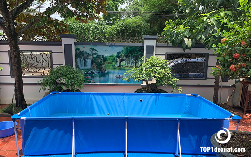 Kích thước phổ biến của bể bơi khung kim loại gia đình