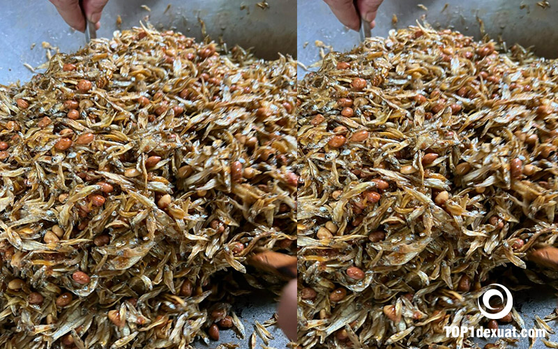 Thành phần của cá cơm rim đậu phộng Thích Cay