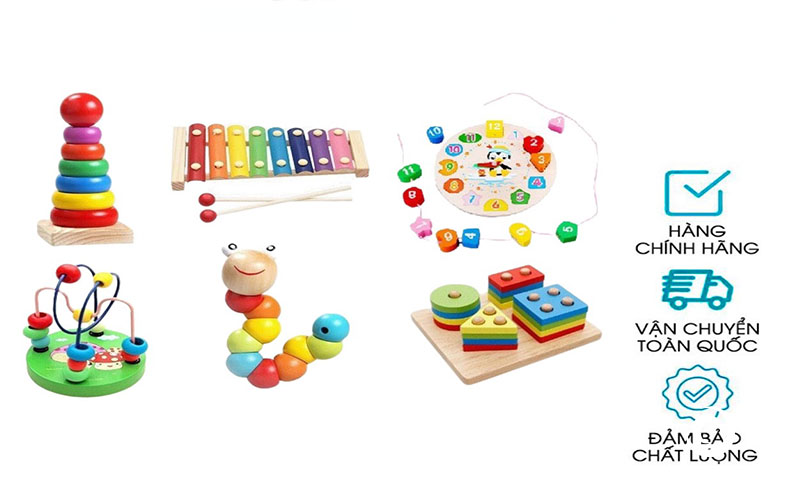 Thông tin chi tiết về combo 6 món đồ chơi gỗ cho bé