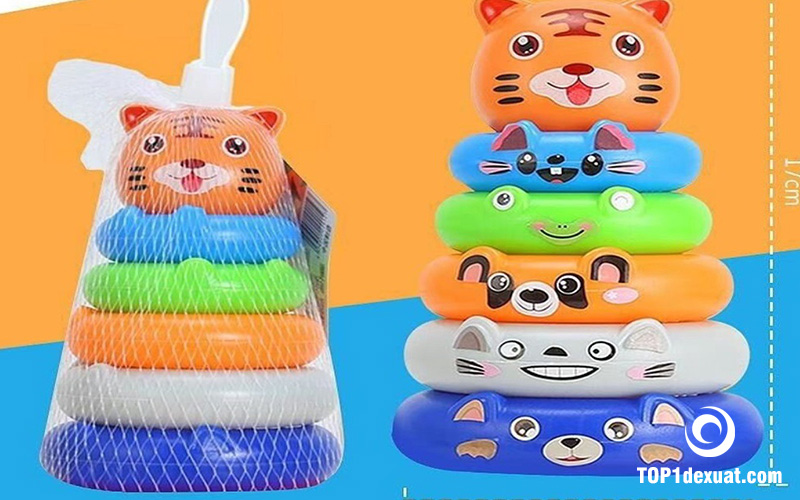 đồ chơi tháp nhựa con hổ