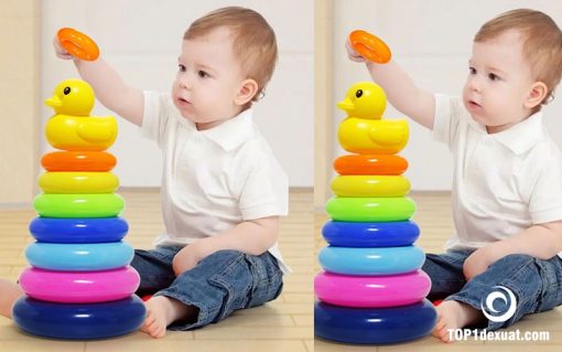 Đồ chơi tháp xếp chồng vịt size lớn cho bé