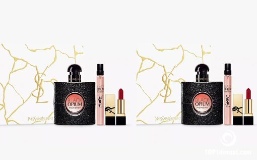 Set Nước Hoa Nữ YSL Black Opium Eau De Parfum 3 Món