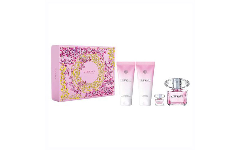 Set Nước Hoa Và Sữa Tắm Versace Bright Crystal Perfume Gift 4 Món